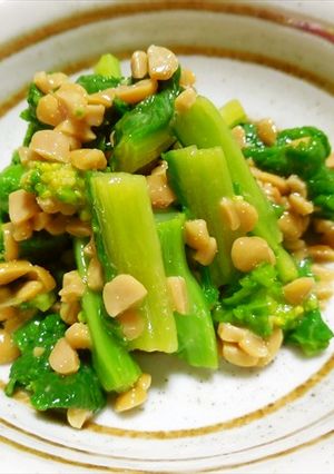 つるつるっ～菜の花の辛子納豆和え　どすぇ-レシピのメイン写真