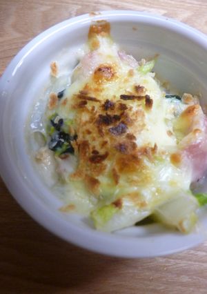 白菜・ほうれんそう・ベーコンのグラタン-レシピのメイン写真