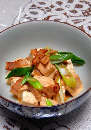 超時短!簡単!【和風ネギベーコン豆腐】-レシピのメイン写真
