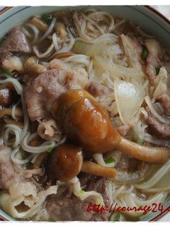 牛肉となめこのにゅうめん♪-レシピのメイン写真