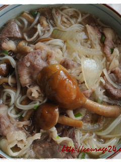牛肉となめこのにゅうめん♪-レシピのメイン写真