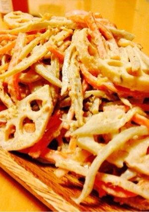 たっぷりゴマの根菜サラダ-レシピのメイン写真
