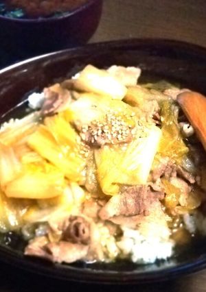 手抜きだけど激ウマ★豚バラと白菜丼-レシピのメイン写真