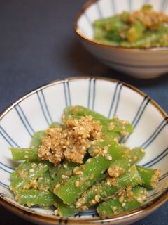 白だしで簡単☆いんげんのゴマ和え-レシピのメイン写真