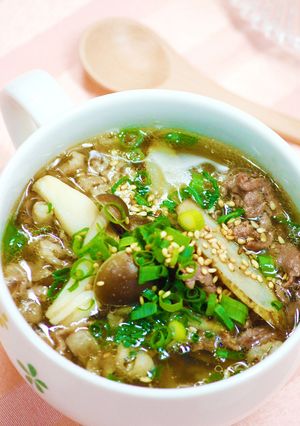 牛ごぼうの食べるスープ♪-レシピのメイン写真
