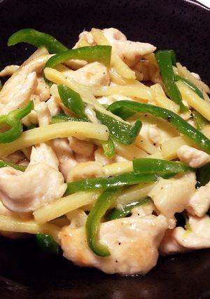 簡単!鶏むね肉de塩チンジャオロース-レシピのメイン写真