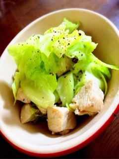 キャベツと鶏肉のガーリックオイル煮-レシピのメイン写真