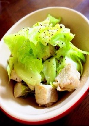 キャベツと鶏肉のガーリックオイル煮-レシピのメイン写真