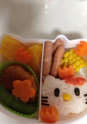 キャラ弁 キティちゃん♪-レシピのメイン写真