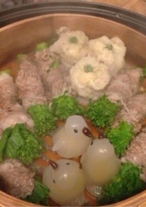 春節のパーティーに菜の花と牛肉蒸し-レシピのメイン写真