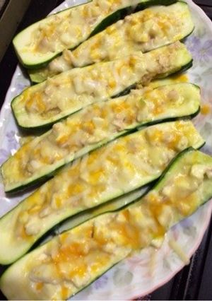 レンジで簡単ズッキーニのツナチーズ-レシピのメイン写真