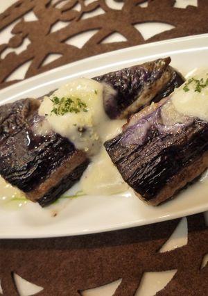 茄子の挟み焼き　クリームソース-レシピのメイン写真