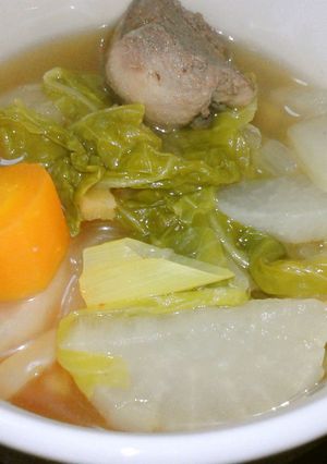 残った野菜&お魚であったかスープ♪-レシピのメイン写真