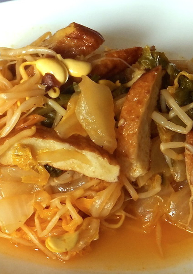 白菜，さつま揚げのもやしキムチ煮-レシピのメイン写真