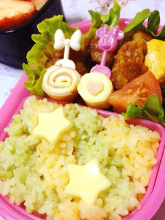 簡単かわいい♫しましまごはん弁当☆-レシピのメイン写真