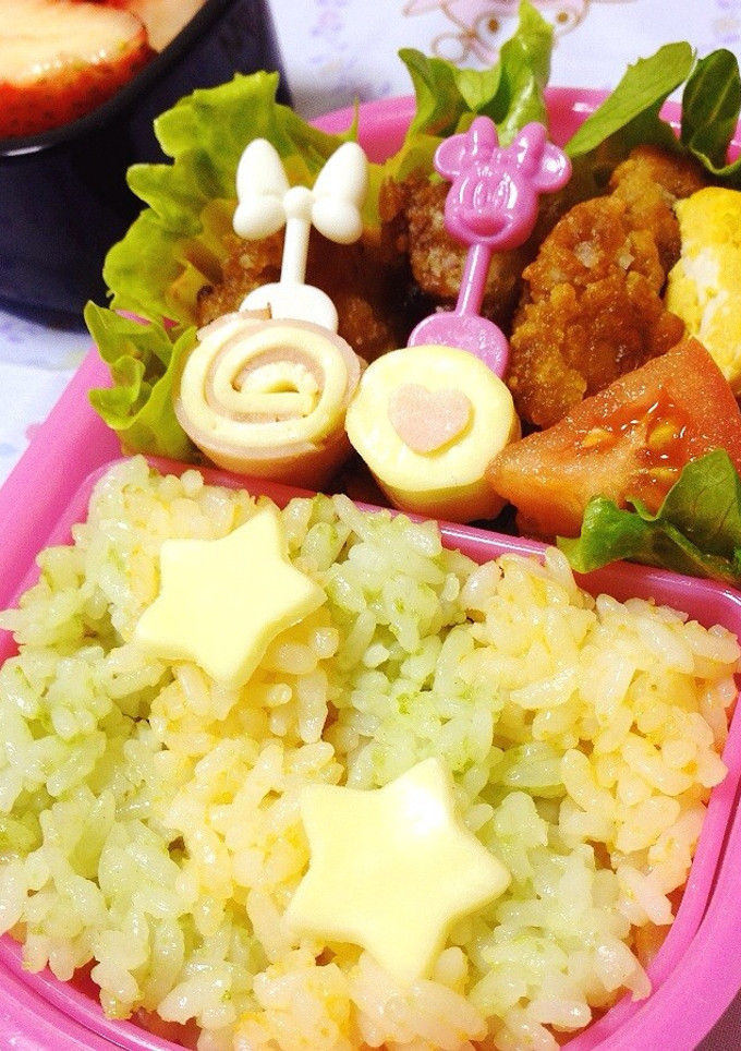 簡単かわいい♫しましまごはん弁当☆-レシピのメイン写真