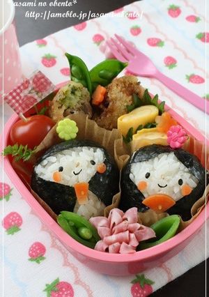 ひな祭りキャラ弁＊まんまるおひな様-レシピのメイン写真