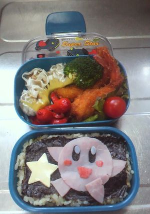 簡単キャラ弁 星のカービィー-レシピのメイン写真
