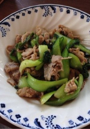 スピードおかず☆青梗菜と豚肉の炒めもの-レシピのメイン写真