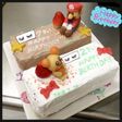 マジパンでキャラケーキ▷マリオ・うーたん