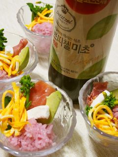 お雛祭りに✿ザクロ酢でピンクのお寿司-レシピのメイン写真