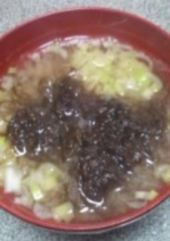 簡単！ふのりと長葱のお味噌汁-レシピのメイン写真