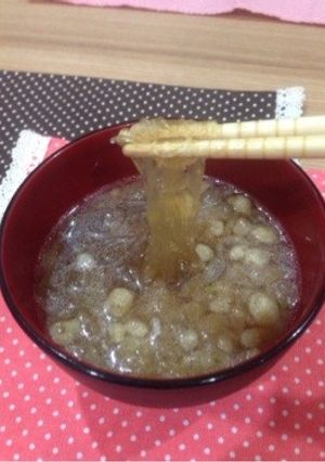 簡単5分!揚げ玉と春雨の和風スープ-レシピのメイン写真
