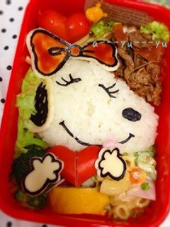 スヌーピー♡ベル♡キャラ弁-レシピのメイン写真