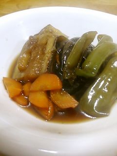 なすとピーマンとにんじんの照り炒め煮-レシピのメイン写真