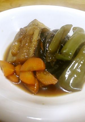 なすとピーマンとにんじんの照り炒め煮-レシピのメイン写真