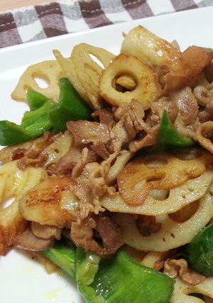 簡単!蓮根とちくわのカレー炒め♪-レシピのメイン写真