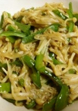 えのきとピーマンのごま油炒め-レシピのメイン写真