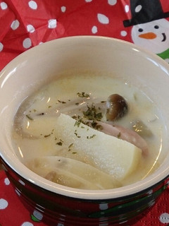 じゃがいもと魚肉ソーセージのミルク煮-レシピのメイン写真