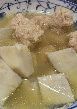 だし要らず!海老芋とおかか鶏だんごの煮物-レシピのメイン写真