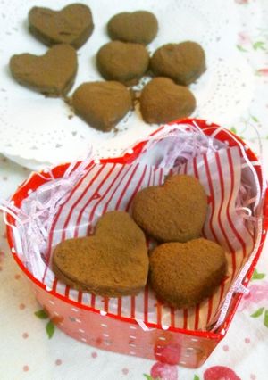 バレンタインチョコハートのトリュフ-レシピのメイン写真