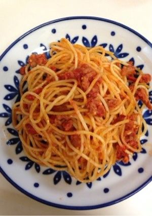 簡単ツナ缶トマト缶スパゲティ-レシピのメイン写真