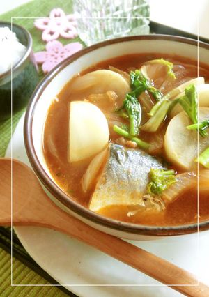 ＊鯖缶・蕪・玉葱＊プチッとキムチスープ-レシピのメイン写真