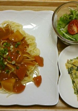 残ったカレーで☆カレースパゲッティ-レシピのメイン写真
