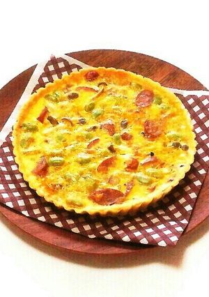 チーズたっぷり枝豆とウインナーのキッシュ-レシピのメイン写真