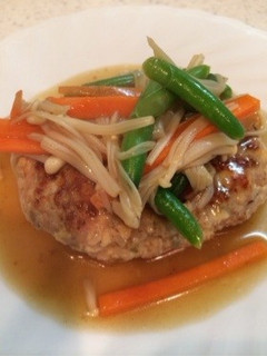 ★簡単★豆腐ハンバーグキノコあんかけ‼︎-レシピのメイン写真