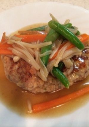 ★簡単★豆腐ハンバーグキノコあんかけ‼︎-レシピのメイン写真