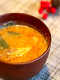 舞茸と崩し豆腐のすりゴマ豆乳味噌汁-レシピのメイン写真