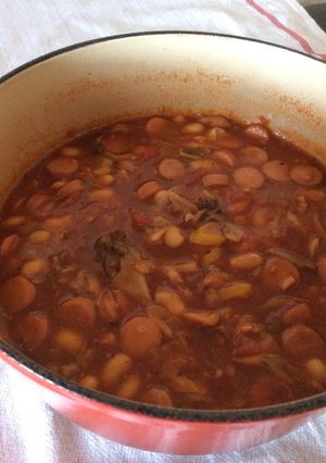 栄養満点☆キノコと大豆のトマト煮込み-レシピのメイン写真