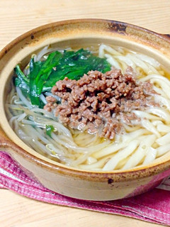 プチッと鍋de簡単肉そぼろうどん♪-レシピのメイン写真