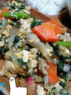 春菊香る*炒り豆腐( ˙³˙)-レシピのメイン写真