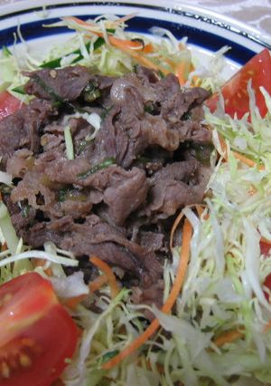 牛切り落としでカフェ風焼肉-レシピのメイン写真