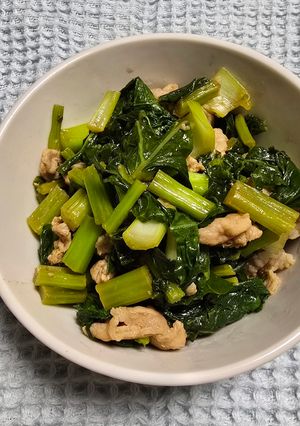 調理時間20分　カブまたは大根の葉の煮物-レシピのメイン写真