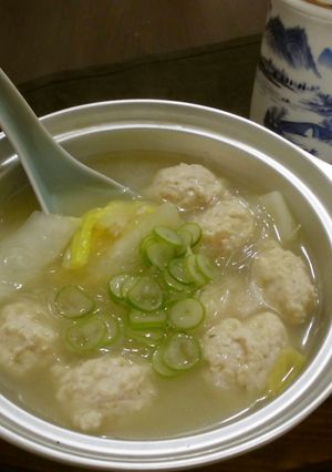 プチッと白湯　鶏だんご鍋-レシピのメイン写真