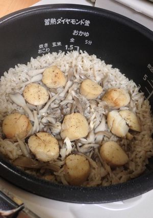 ホタテの貝柱で 炊き込みご飯-レシピのメイン写真