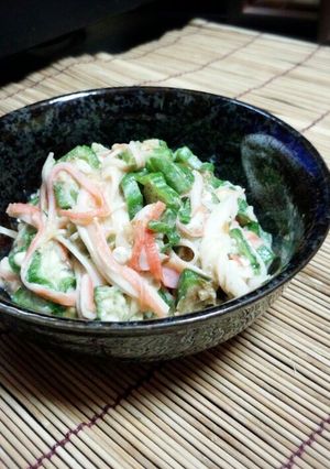 おつまみに☆オクラとカニカマのピリ辛和え-レシピのメイン写真